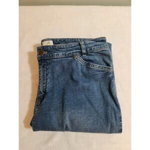 J.Jill Jeans Womens 10P 10 Petite Blue Whiskers 100% Cotton Cropped